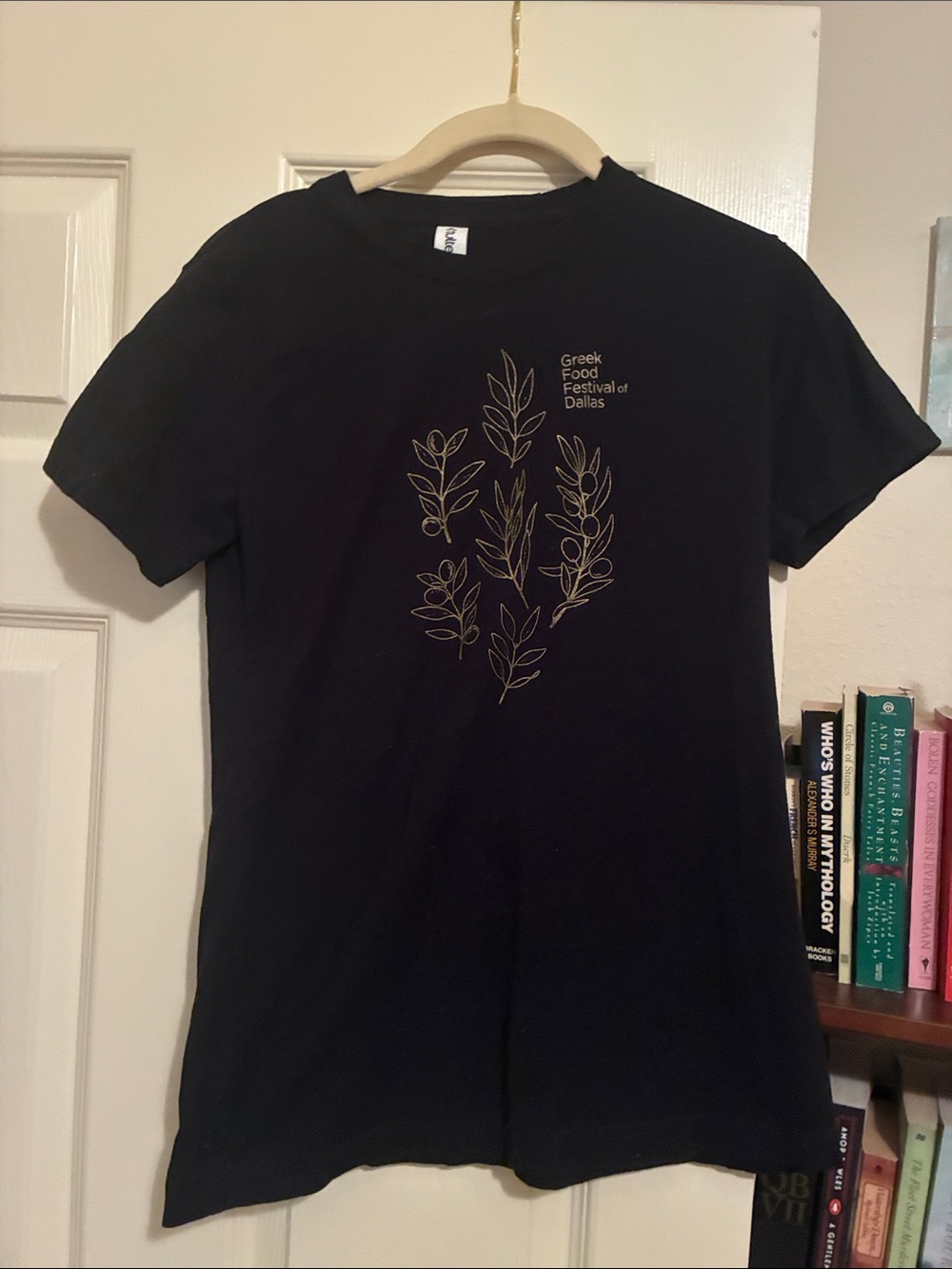 Greek Food Festival of Dallas Women's Black Tee Size M